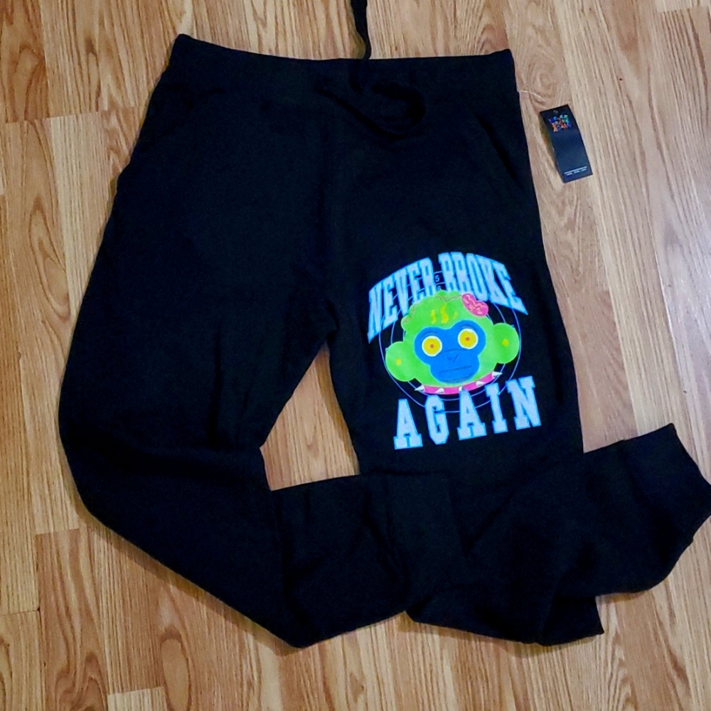 Never Broke Again NBA Youngboy black 🙈 🙊 🐵 monkey joggers.